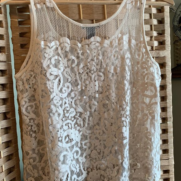 ☁️ HOST PICK❕Gorgeous Euro Summer Delicate Lace Tank Top - Picture 3 of 4
